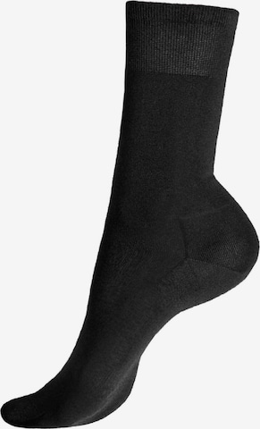 Chaussettes 'Finest Cotton' KUNERT en noir : devant