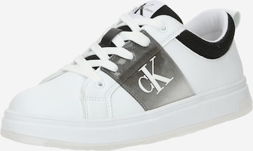 Calvin Klein Jeans Sneakers in Wit: voorkant