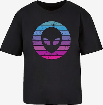 F4NT4STIC Shirt 'Alien Kopf' in Zwart: voorkant