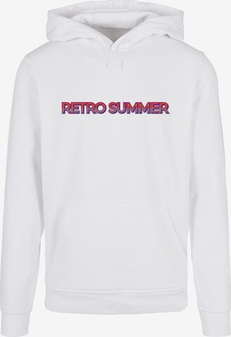 Merchcode Sweatshirt 'Summer - Retro' in Weiß: predná strana