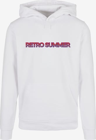Sweat-shirt 'Summer - Retro' Merchcode en blanc : devant