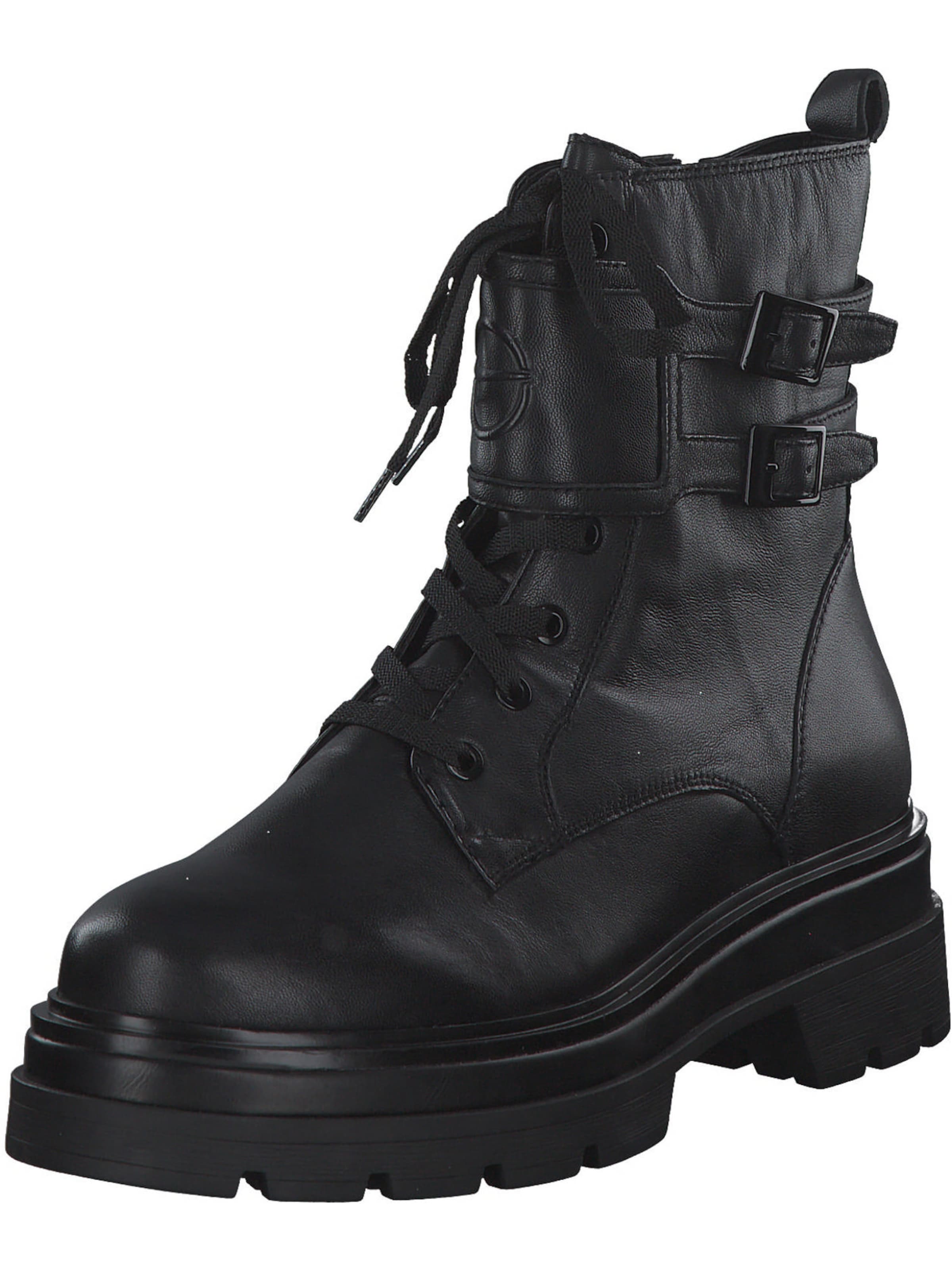 Tamaris Schnürstiefelette in Schwarz: Vorderseite