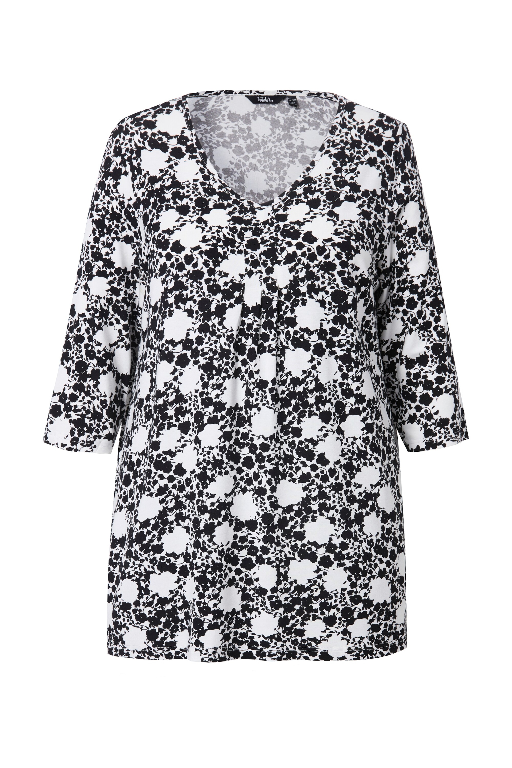 Ulla Popken Shirt in Zwart: voorkant