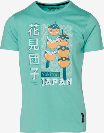 KOROSHI T-shirt i grön: framsida