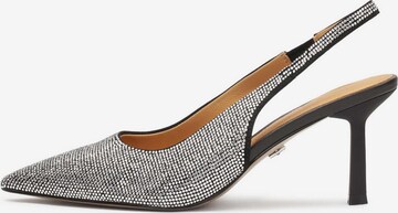 Kazar Slingback Pumps in Silver: front