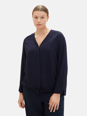 Tom Tailor Women + Blouse in Blauw: voorkant