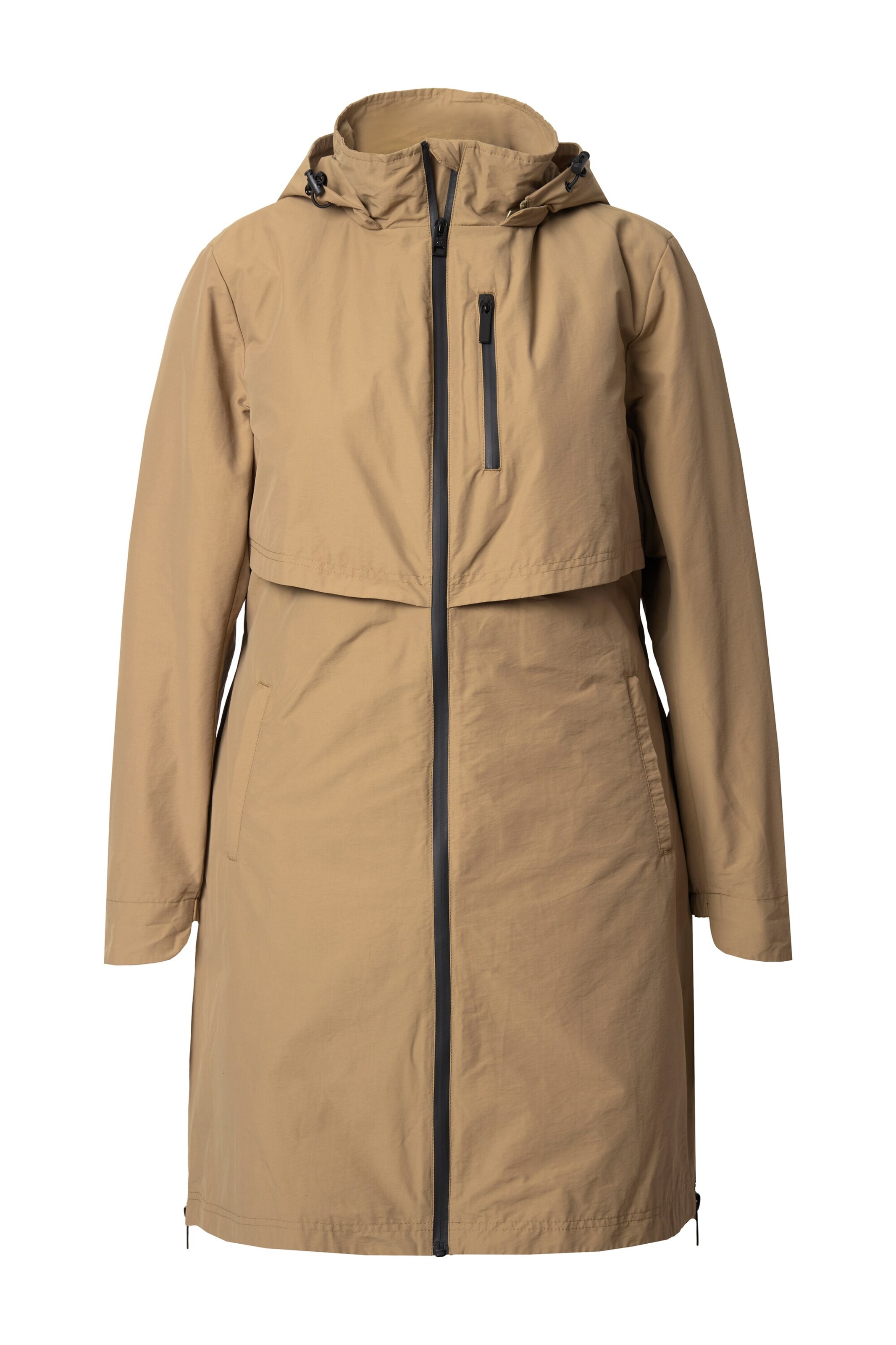 Ulla Popken Functionele jas in Beige: voorkant