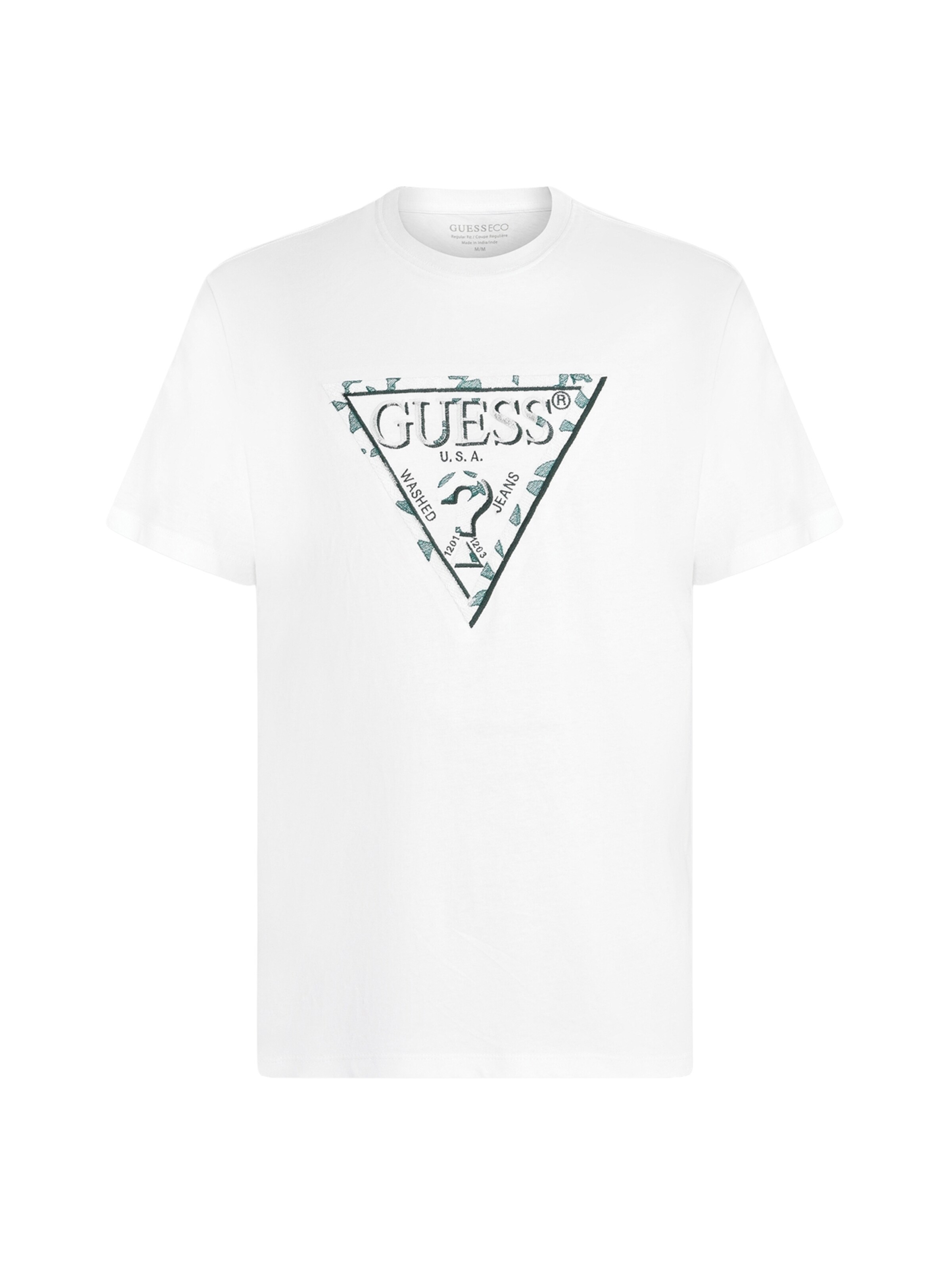 T-Shirt GUESS en blanc : devant