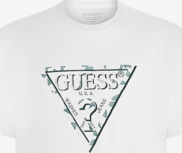 T-Shirt GUESS en blanc : devant