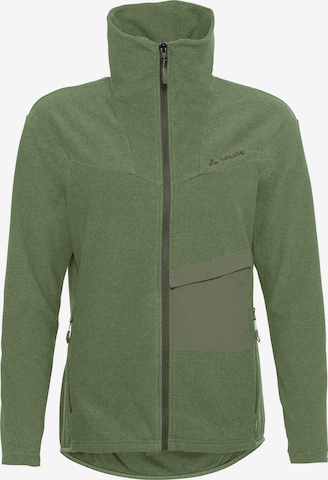 VAUDE Athletic Fleece Jacket 'Yaras' in Green: front