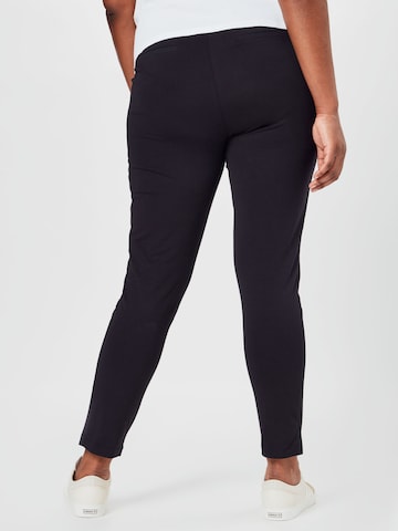 Coupe slim Pantalon à pince 'Jia' KAFFE CURVE en noir