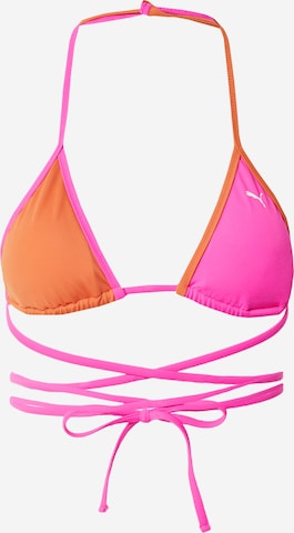 PUMA Triangle Bikini top in Pink: front