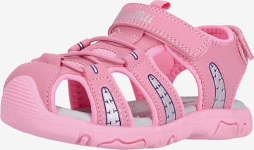 Graffiti Sandals & Slippers 'Kama' in Pink: front