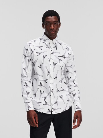 Karl Lagerfeld Comfort Fit Hemd in Weiß: Vorderseite