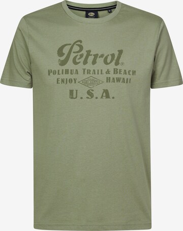 Petrol Industries Shirt 'Sandcastle' in Groen: voorkant