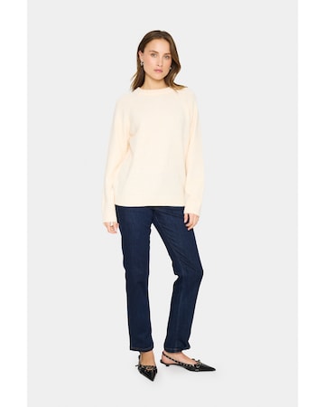 SAINT TROPEZ Sweter 'Garbie' w kolorze beżowy