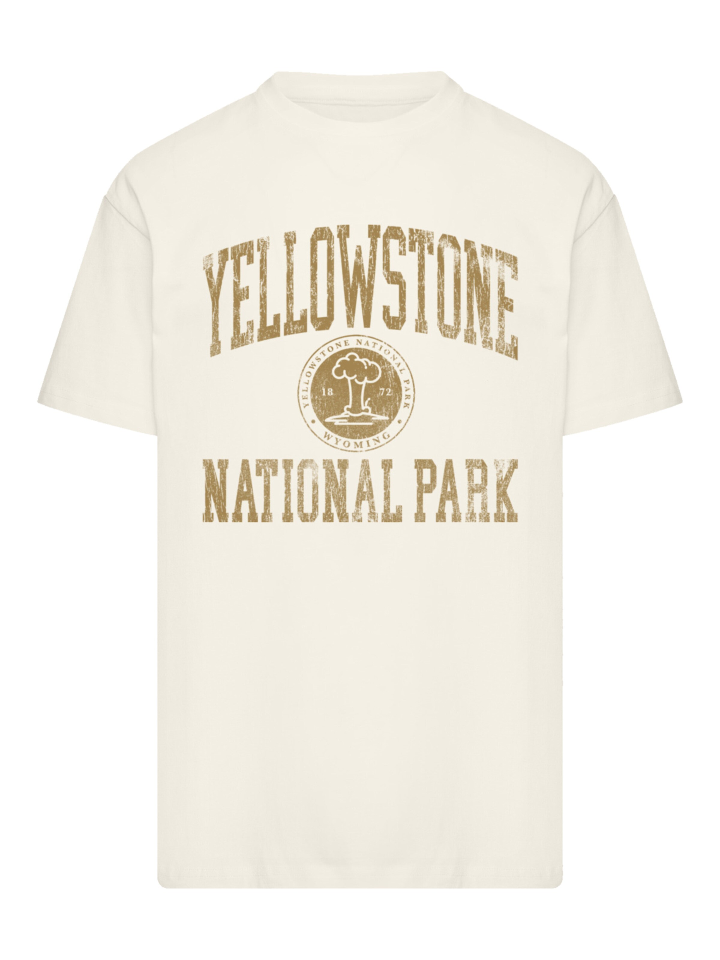 F4NT4STIC Shirt 'US National Parks Yellowstone Wyoming' in Beige: front