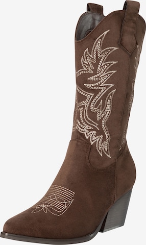 Stivale da cowboy di Salinyang in marrone: frontale