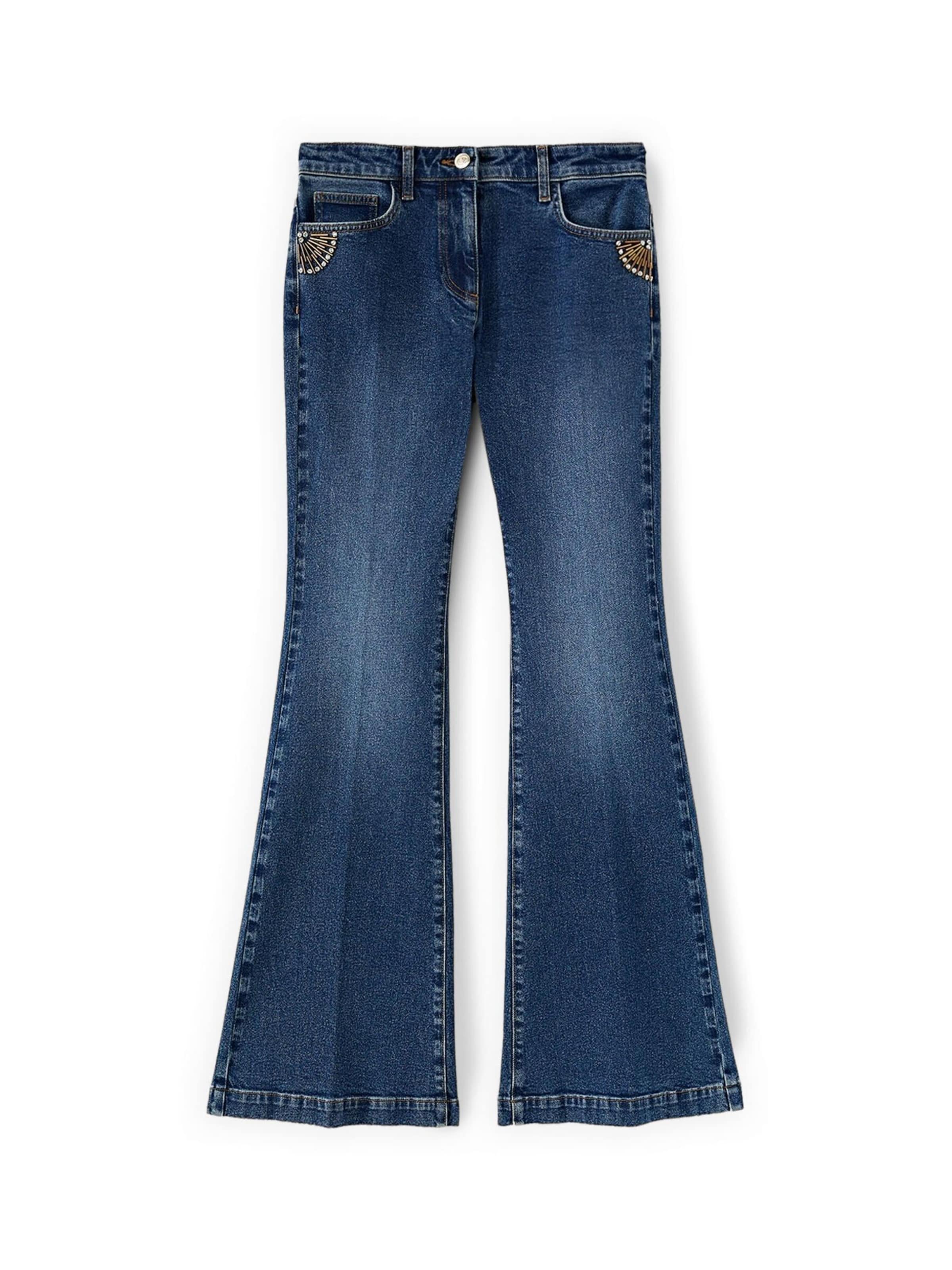Flared Jeans di MOTIVI in blu: frontale