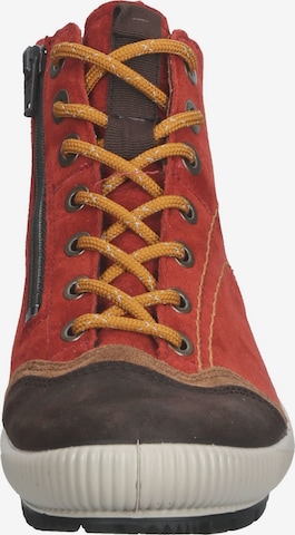 Legero Lace-Up Ankle Boots in Red