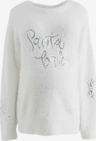 balta Next Megztinis: priekis