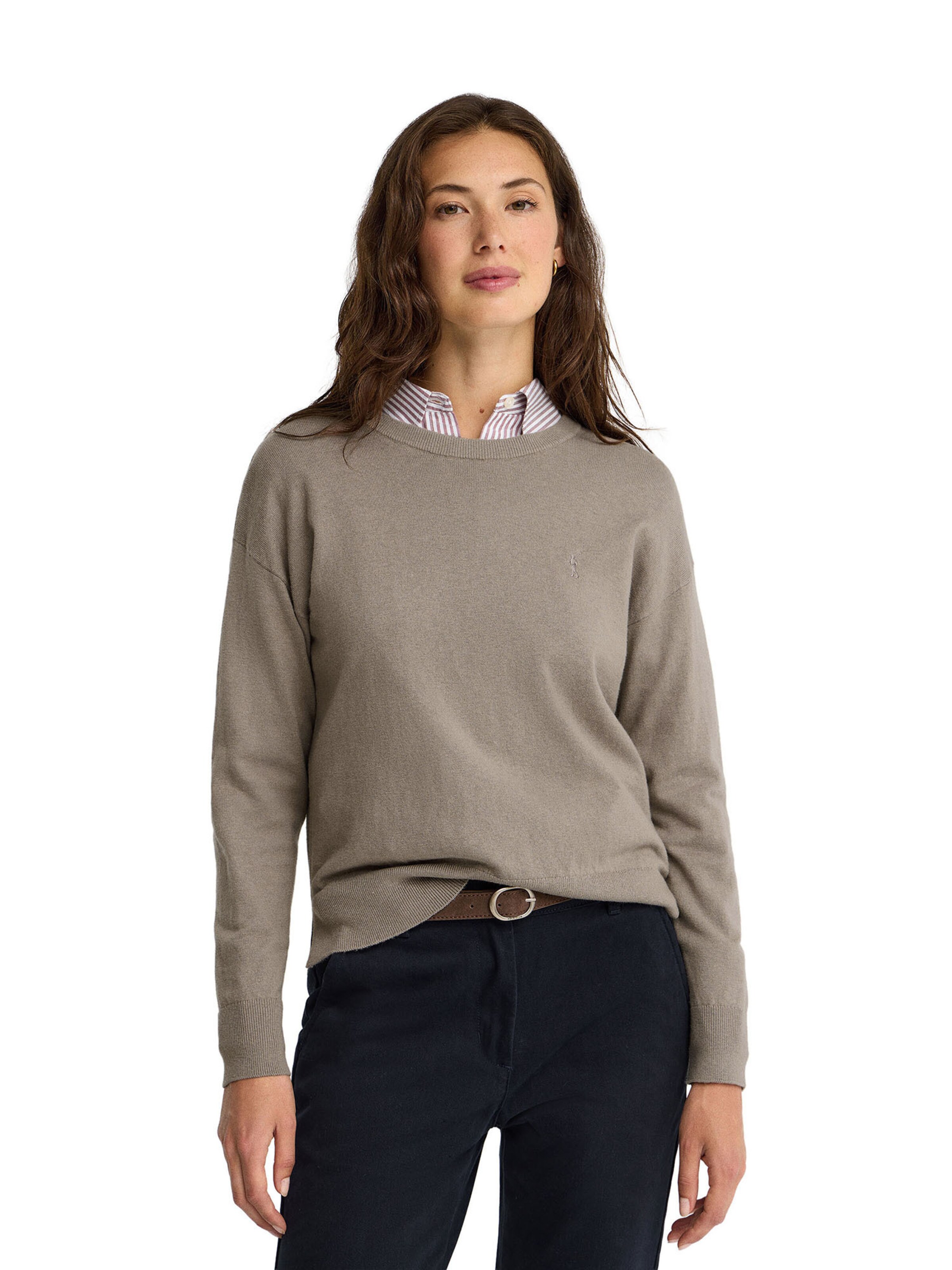 Polo Club Sweater 'RIGBY' in Brown: front