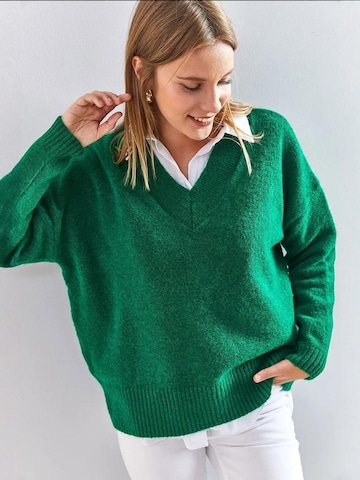 Bianco Lucci Kampsun 'Pullover', värv roheline