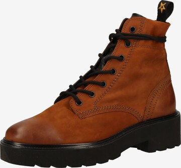 Paul Green Lace-Up Ankle Boots in Brown: front