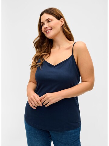 Zizzi Top in Blue: front