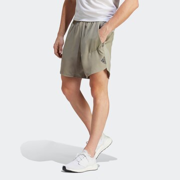 Regular Pantalon de sport 'Designed for Training' ADIDAS SPORTSWEAR en beige : devant