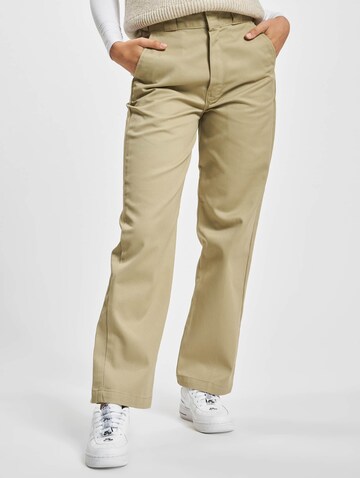 DICKIES Regular Bandplooibroek in Beige: voorkant