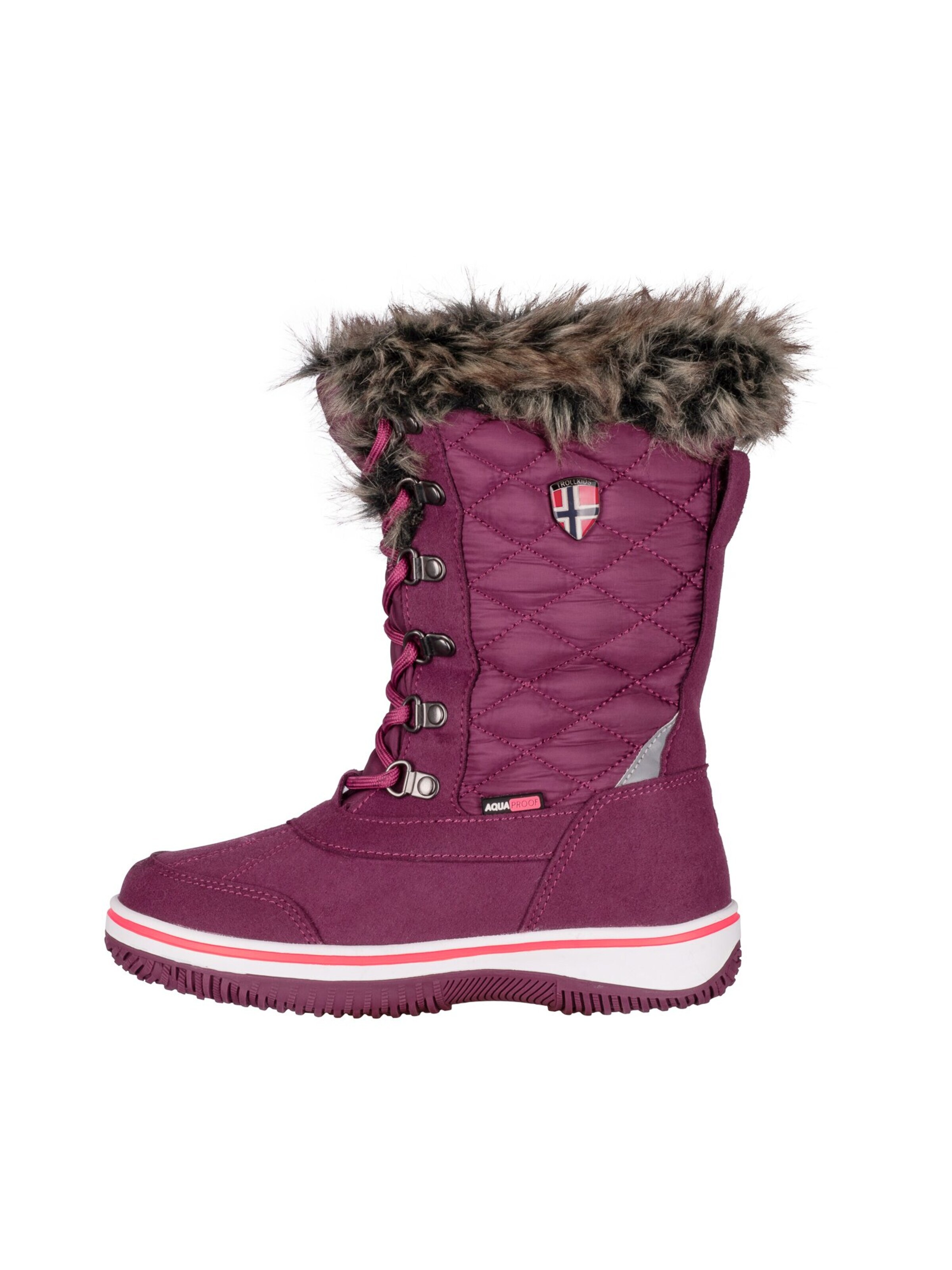 TROLLKIDS Snow Boots in Red: front