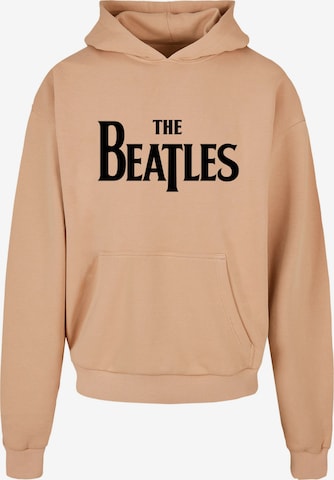 Merchcode Sweatshirt 'Beatles - Headline' in Brown: front