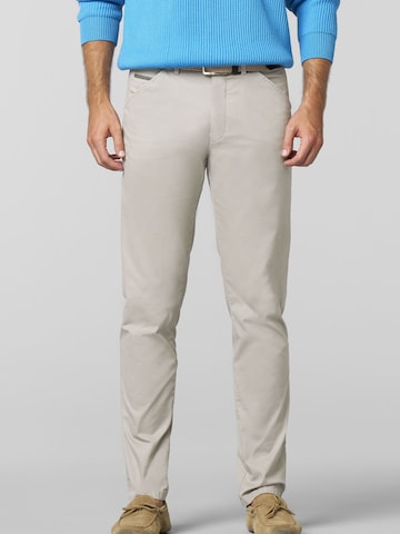 MEYER Regular Chino trousers in Grey: front