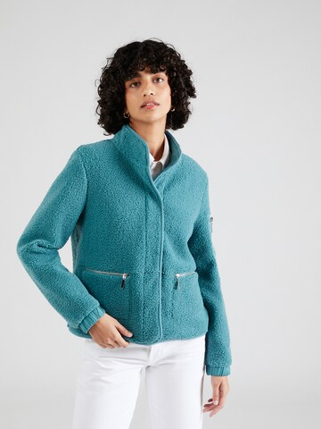 GERRY WEBER Fleece jacket in Green: front