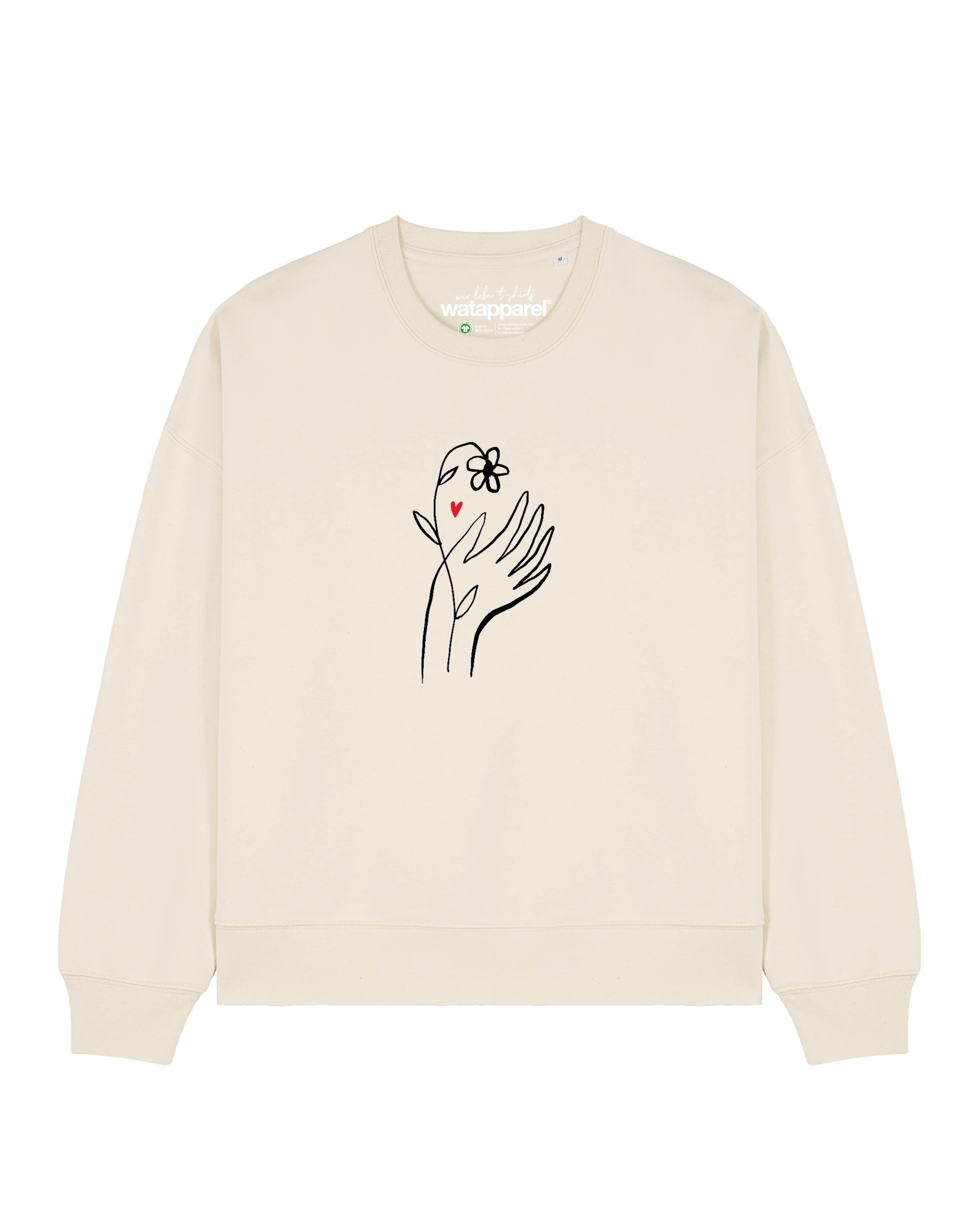 Felpa 'Self love ' di Watapparel in beige: frontale