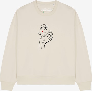 Felpa 'Self love ' di Watapparel in beige: frontale