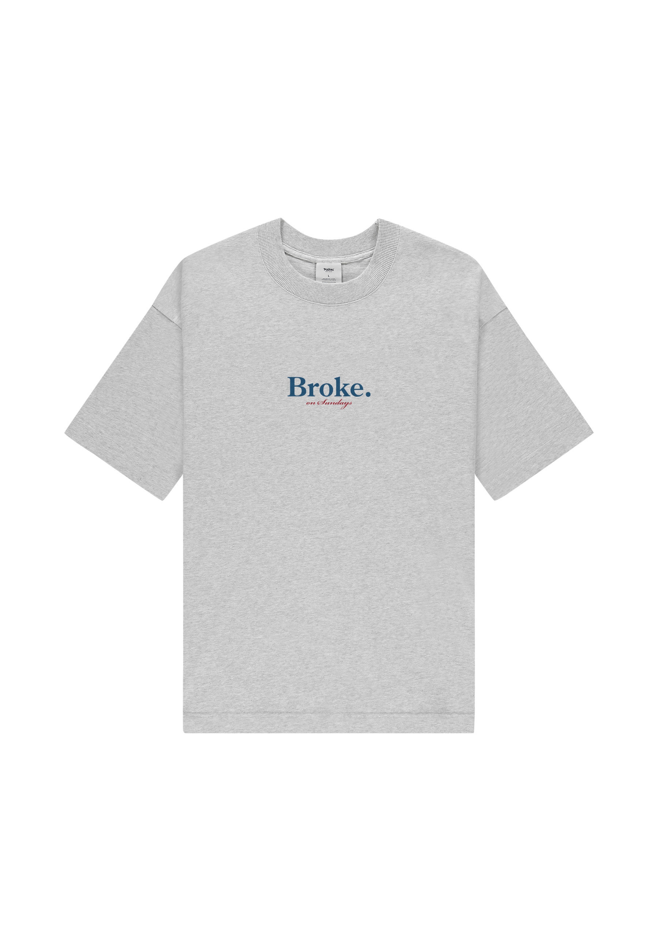 Pockies - Camiseta 'Broke' en gris: frente