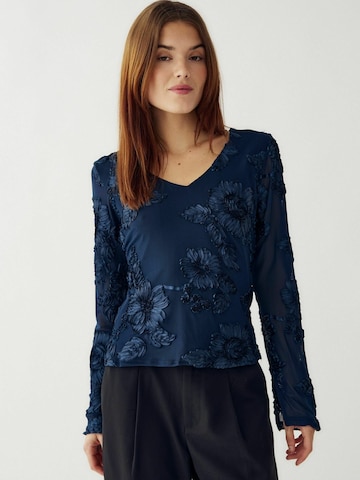 Top ' Lucille ' di Noella in blu: frontale