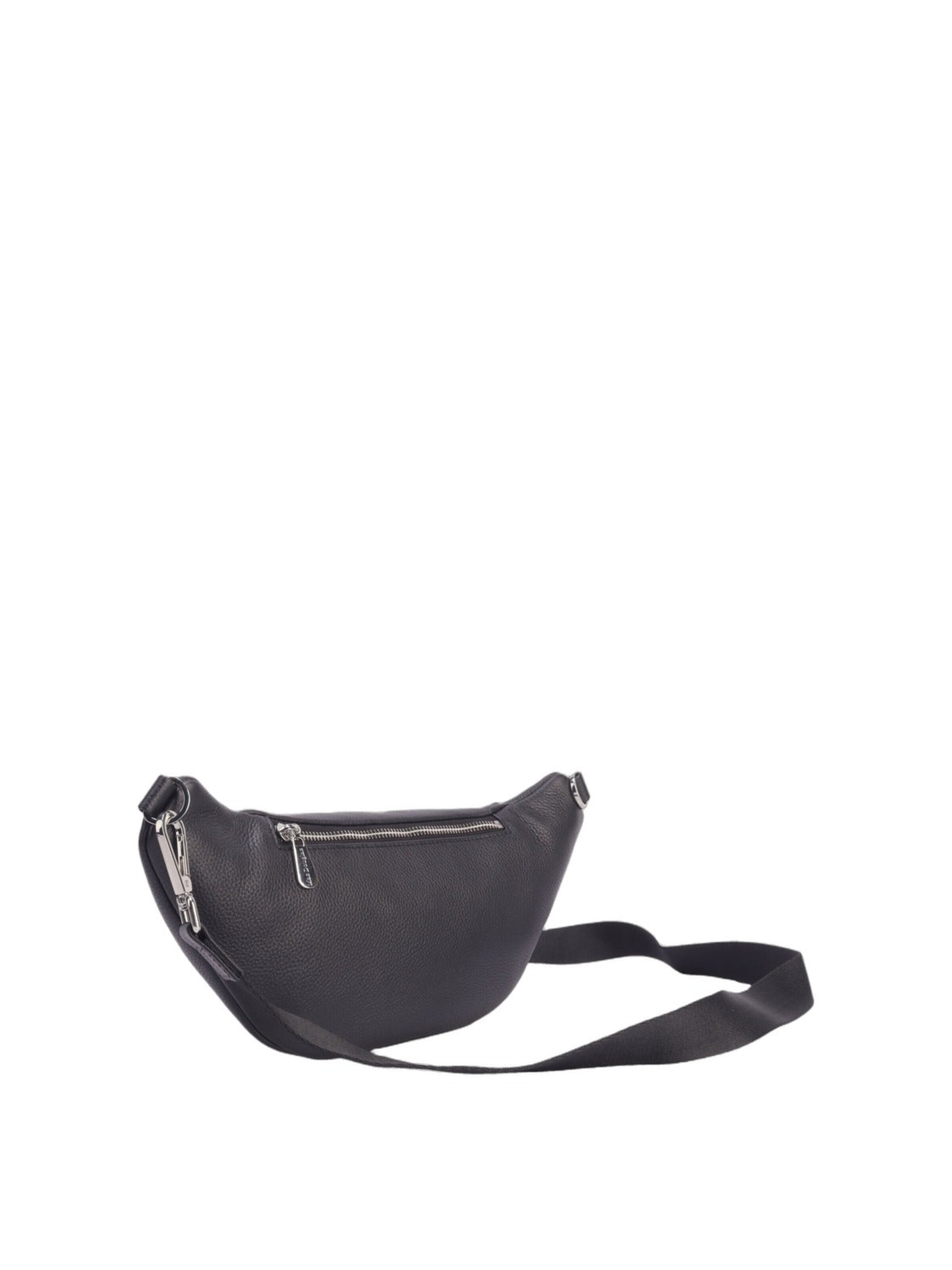MAC DOUGLAS Belt bag 'Mac Douglas Sac Banane M Barbade Magda2 Cuir Noir' in Black