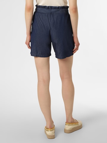 Marie Lund Regular Pleat-Front Pants in Blue