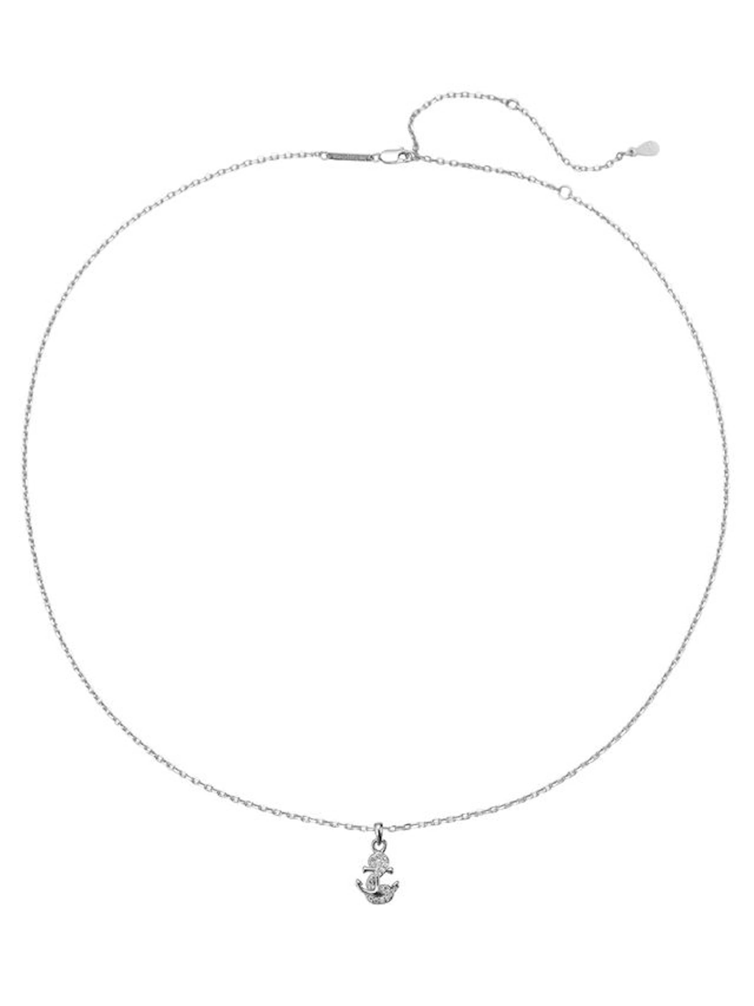 Collana 'Anchor Sparkle' di Hey Happiness in argento: frontale