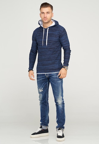 behype Kapuzensweatshirt 'NATHANAEL' in Blau