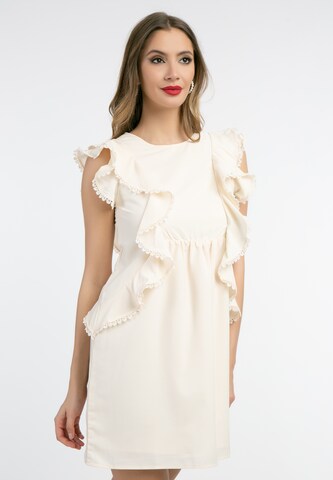 faina Dress in Beige: front