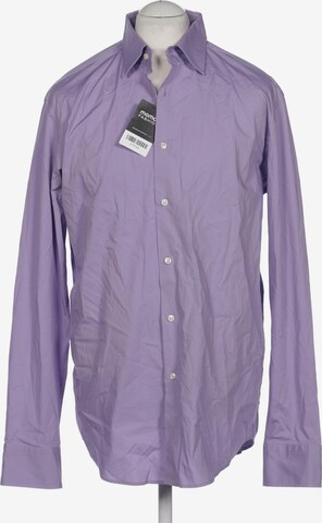 BOSS Black Button Up Shirt in XL in Purple: front