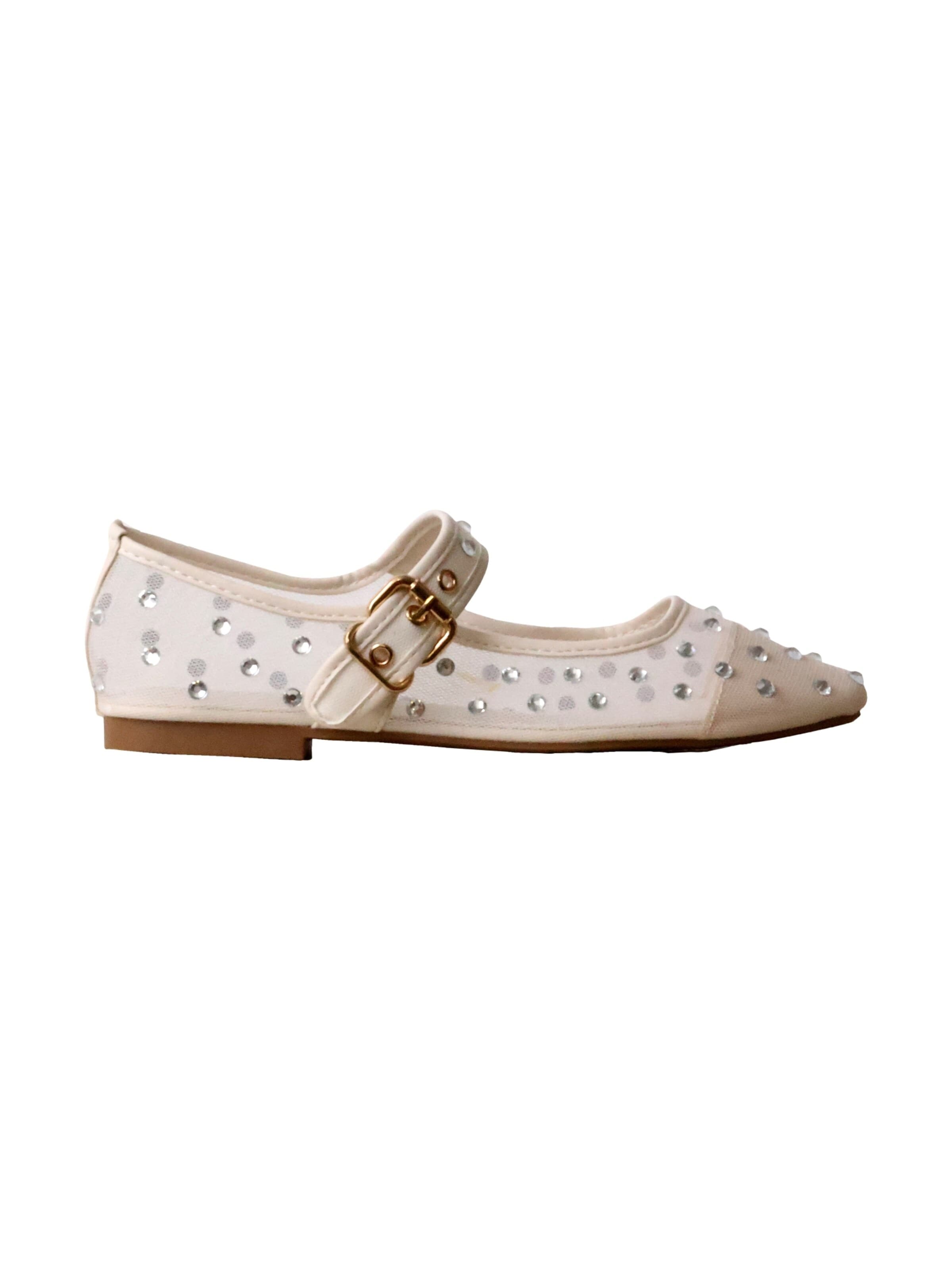 Super Mode Ballerina 'M&M Mira Max Ballerinas mit Riemchen' in Beige
