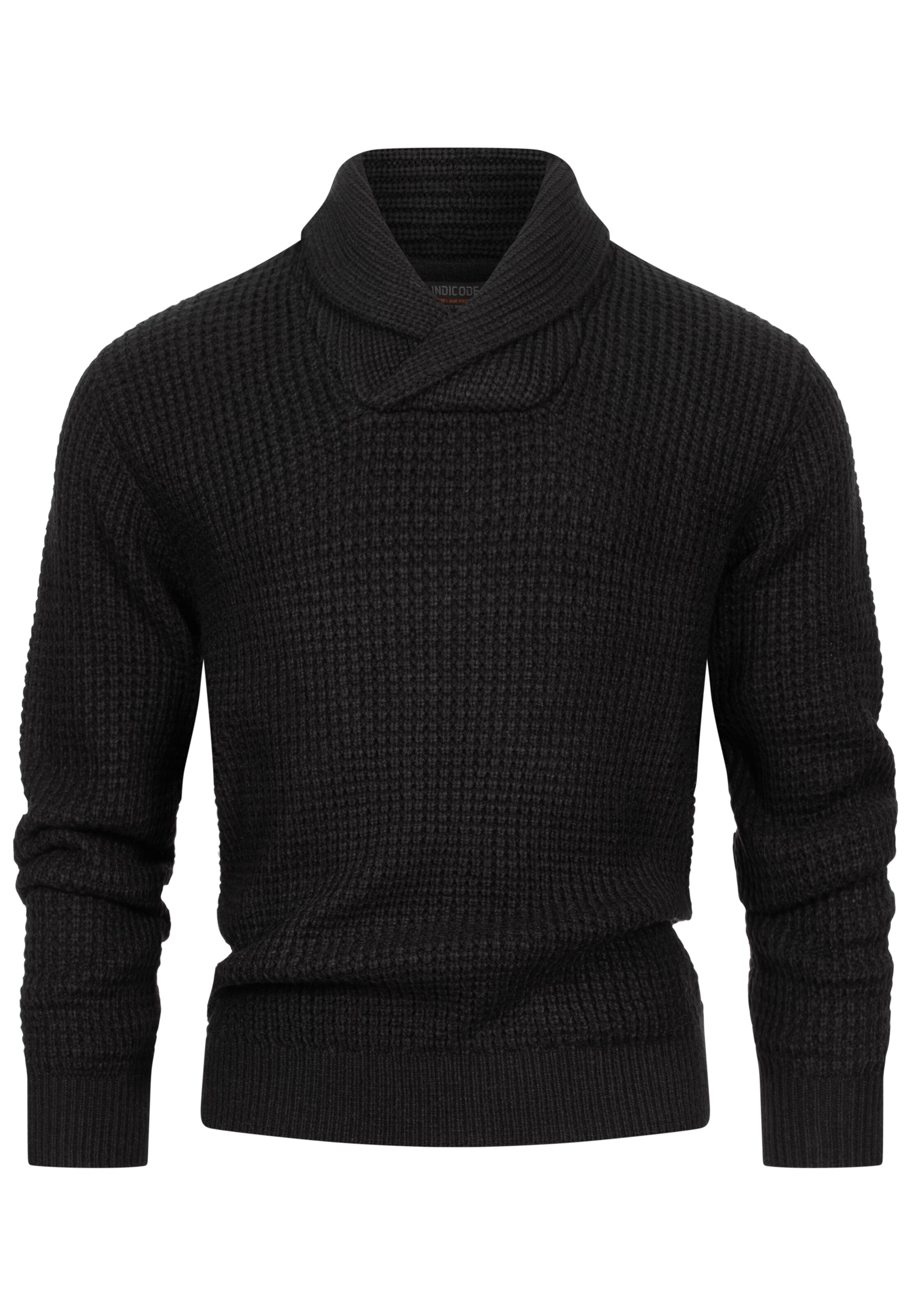 INDICODE JEANS Sweater 'Brockly' in Black: front