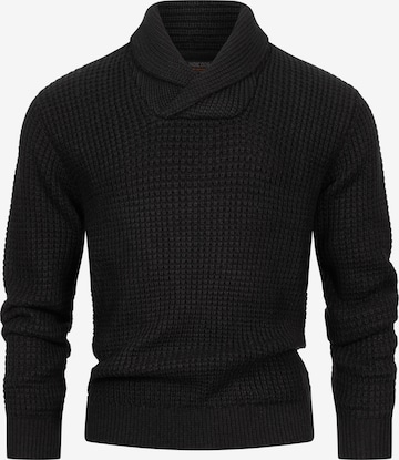 INDICODE JEANS Trui 'Brockly' in Zwart: voorkant