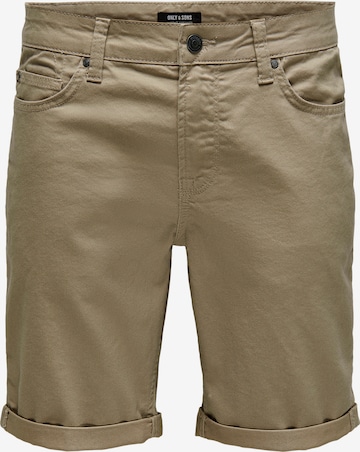 Pantaloni 'Ply' di Only & Sons in beige: frontale