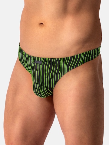 Manstore Slip '  Hip String 2615M' in Black: front